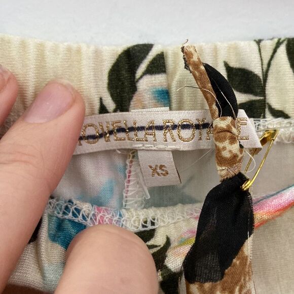 Novella Royale Janis Bell Bottom Pants Golden Motley Print Flower XS - Picture 7 of 7